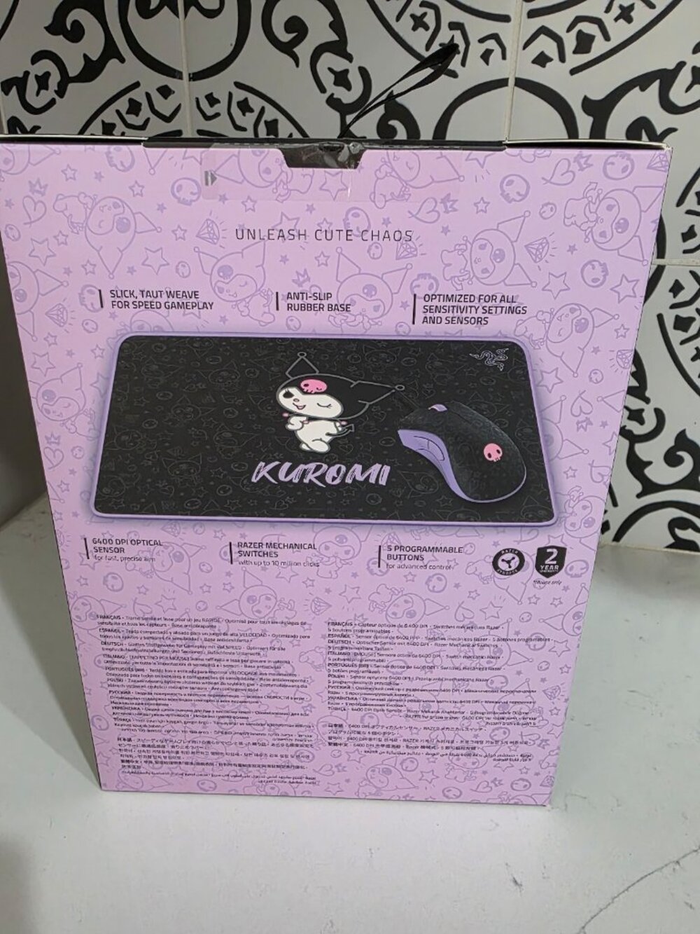 New Razer DeathAdder Essential Goliathus Soft Gaming Mouse Mat Bundle Kuromi - Picture 5 of 7